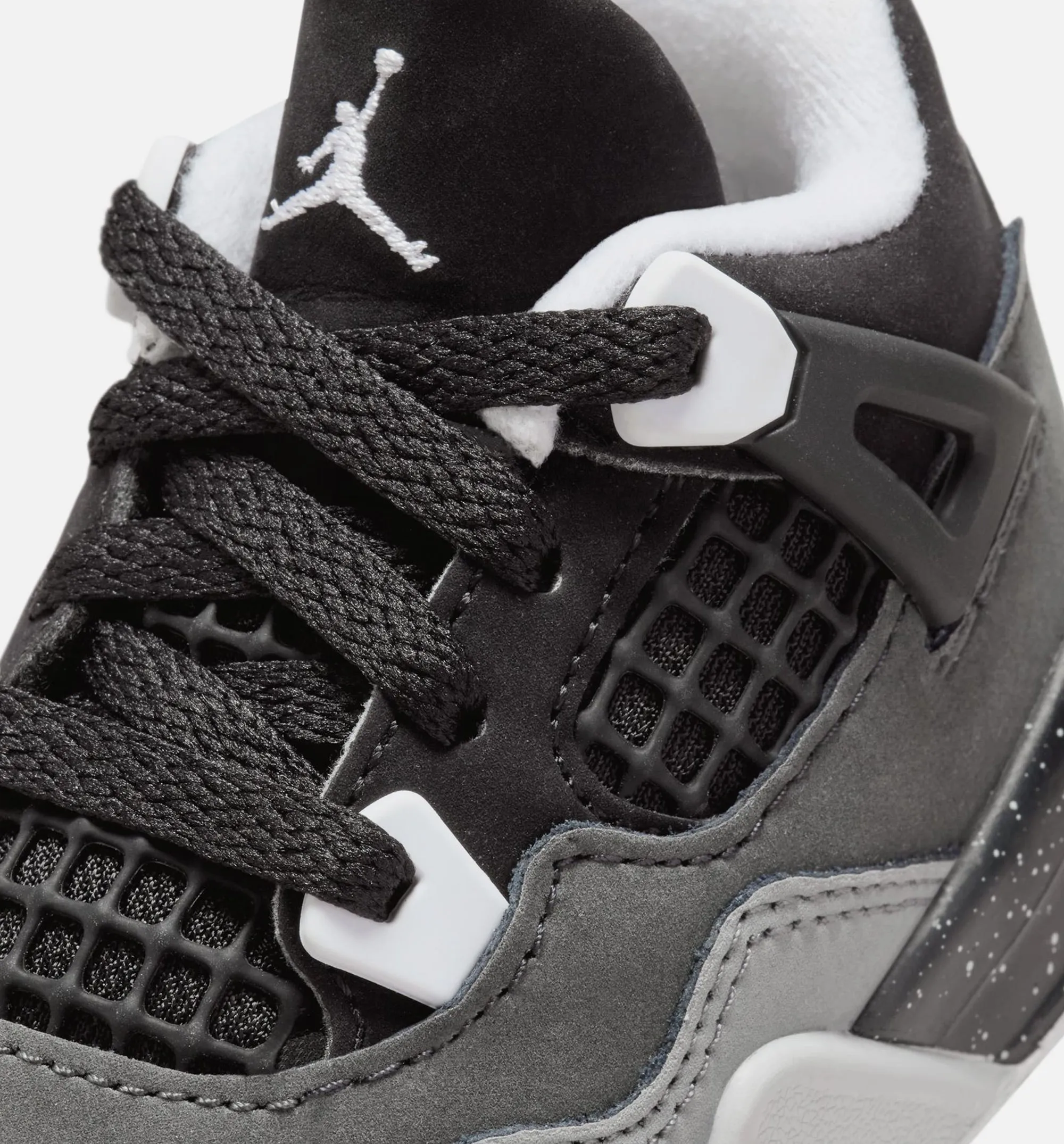Air Jordan 4 Retro Fear Infant Toddler Lifestyle Shoe - Black/White/Anthracite/Black/Pure Platinum Supportive Shoes