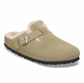 Comfort Shoes Supportive Shoes Birkenstock Women'S Boston Shearling Suede Leather - Regular/Wide