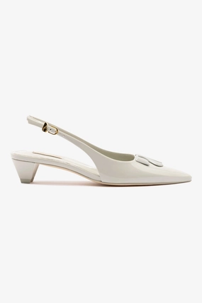 Fashion Footwear Kaitlan Ll Low Pump In Gray Patent Leather