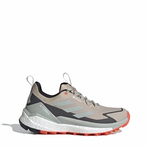Durable Non Slip Adidas Terrex Womens Free Hiker 2.0 Low Gore-Tex Wonder Beige / Core Black / Semi Impact Orange