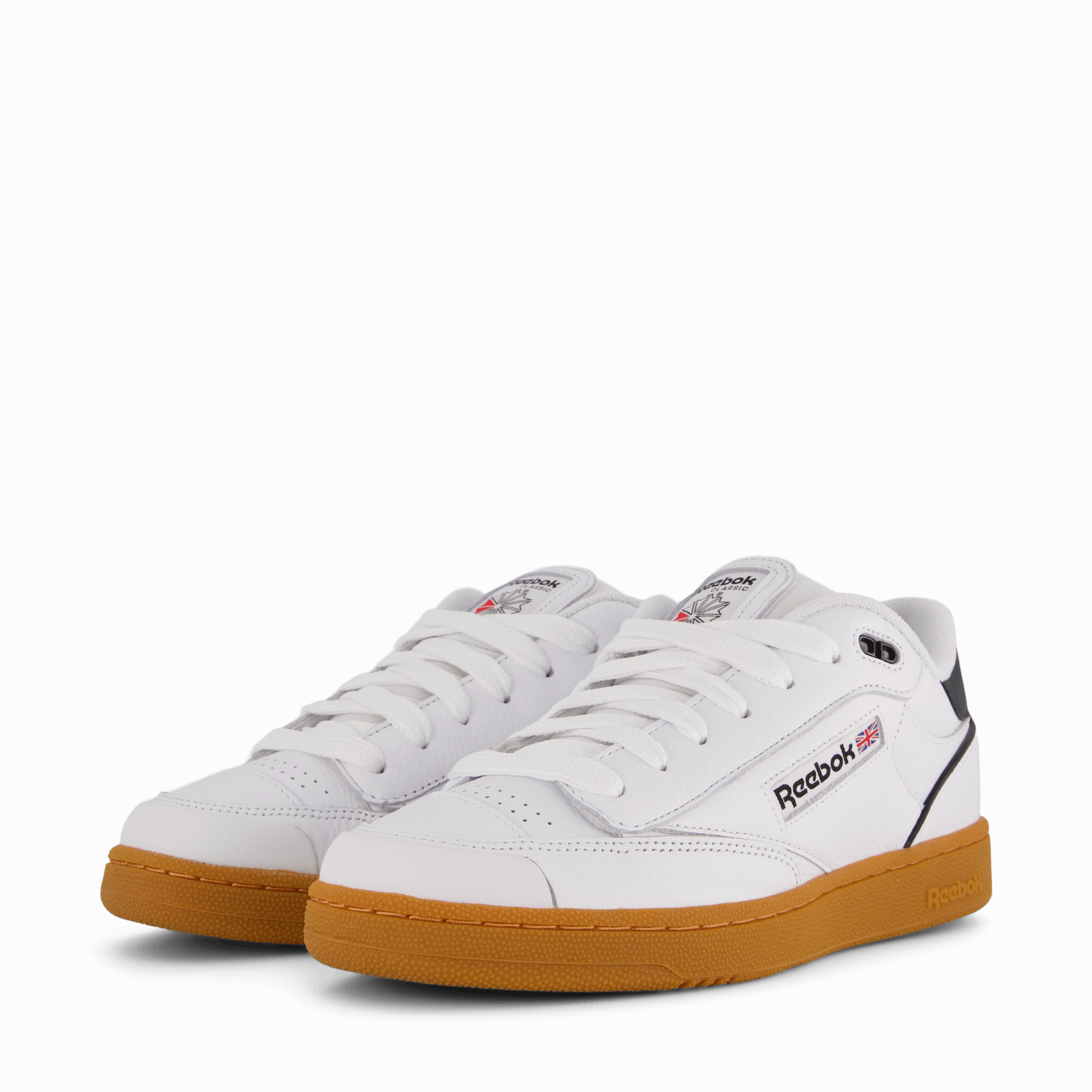 Wide Fit Unisex Shoes Club C Bulc Wht/Blk/Rbk Rub Gum3