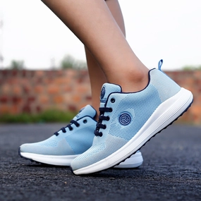 Standing Comfort Memory Foam Bacca Bucci Tokyo Women Shoes | Sky Blue Casual Sneakers For Women