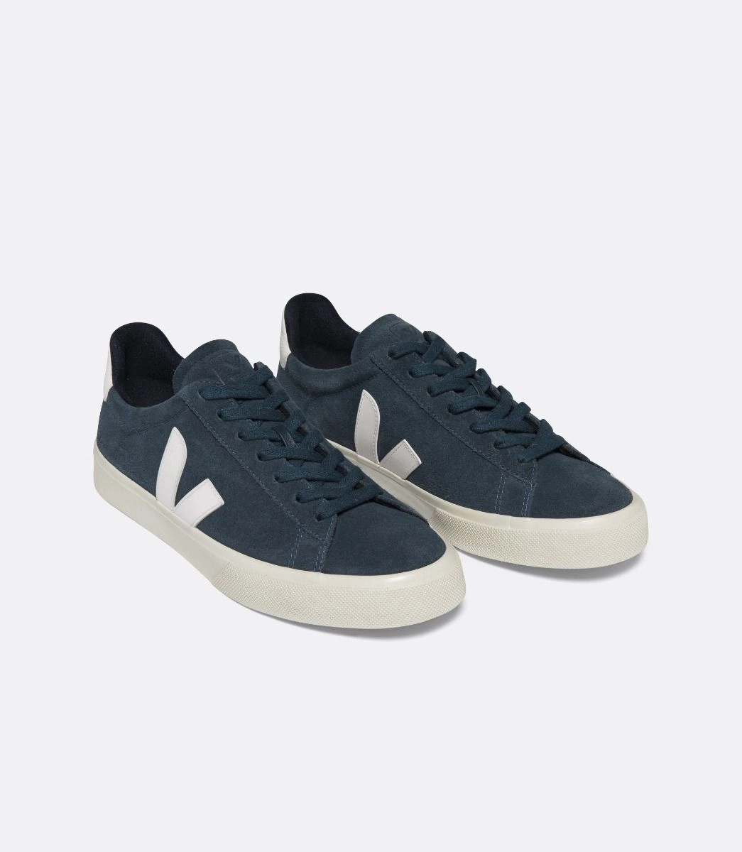 Comfortable Footwear Recycled Materials Campo Man Suede - Nautico/White