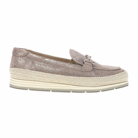 Cushioned Quarzi Athleisure Metallic Perforated Slip On Loafers