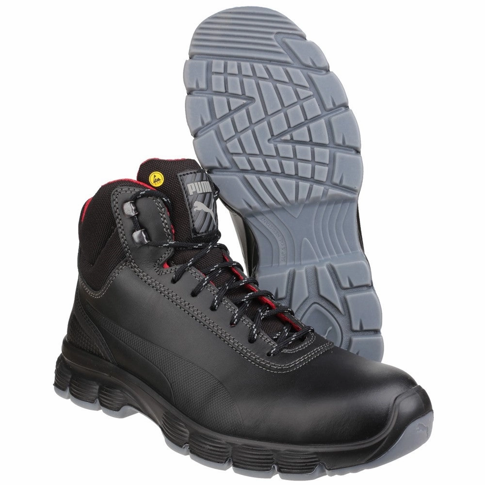 Puma Safety Pioneer Mid Lace Up Safety Boot Easy On Off Grippy Soles