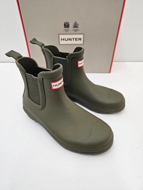 Moisture Wicking Canvas Shoes Hunter Women'S Original Chelsea Boots Olive Leaf Wfs2078Rma Ovl