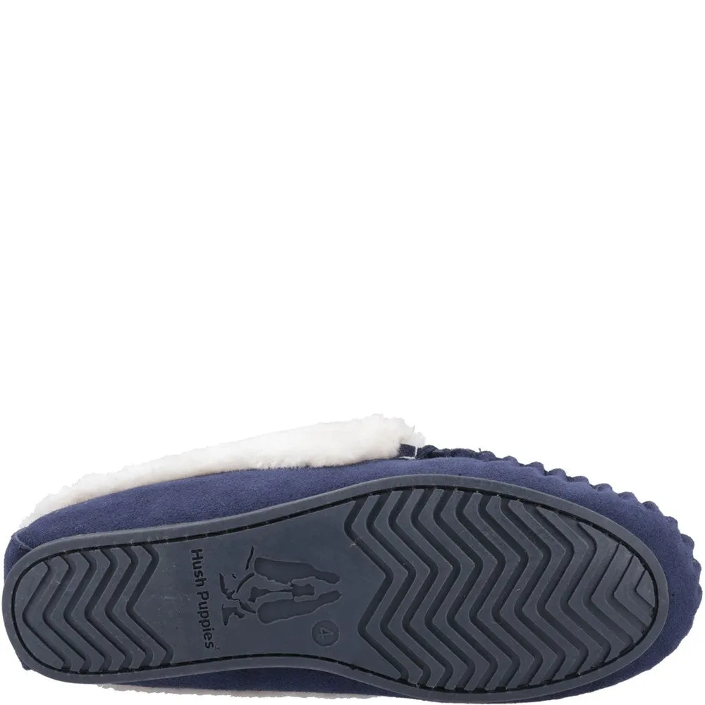 Grippy Traction Hush Puppies Agnes Fur Slipper
