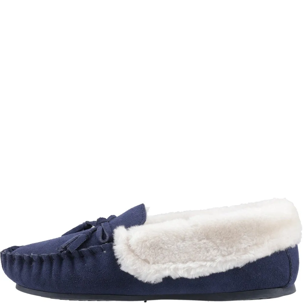 Hush Puppies Agnes Fur Slipper Stable Relaxed Fit Footwear