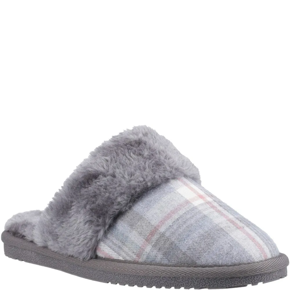 Orthotic Friendly Hush Puppies Arianna Plaid Slipper