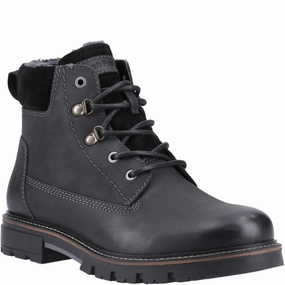 Hush Puppies Pier Shearling Lace Boot Quick Dry Easy On Off