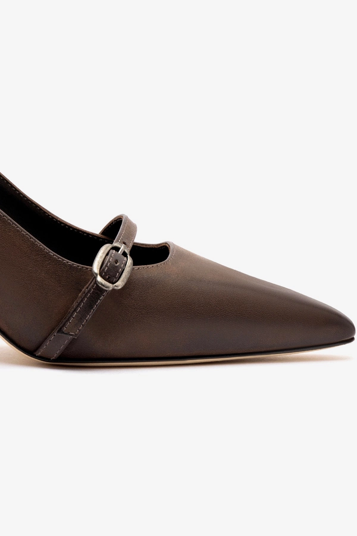 Ines Pump In Brown Shadow Leather Supportive Shoes Unisex Shoes