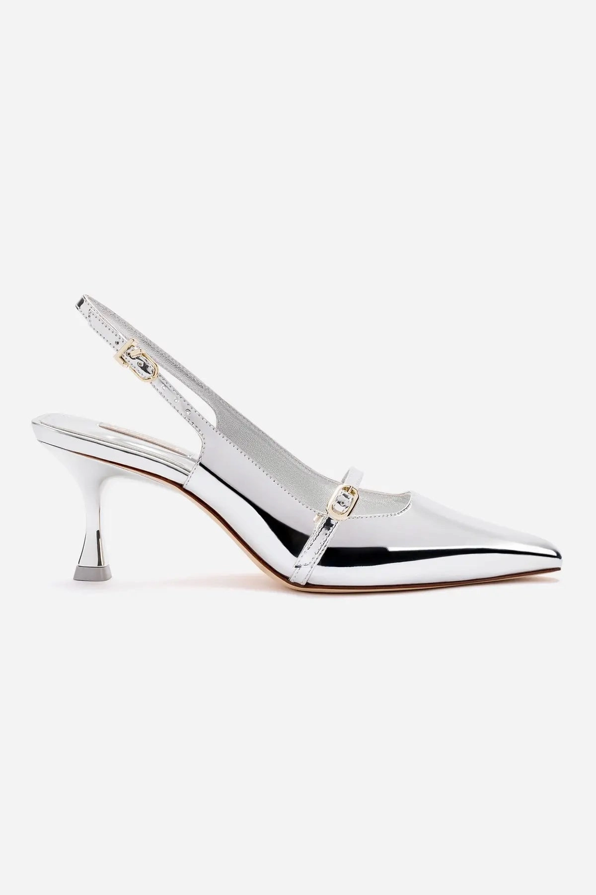 Streetwear Footwear Ines Pump In Silver Specchio