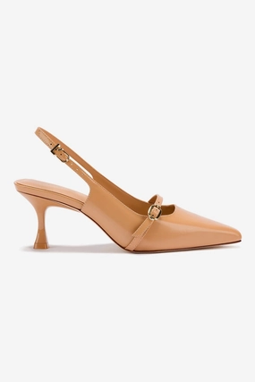 Ines Pump In Tan Leather Orthotic Friendly