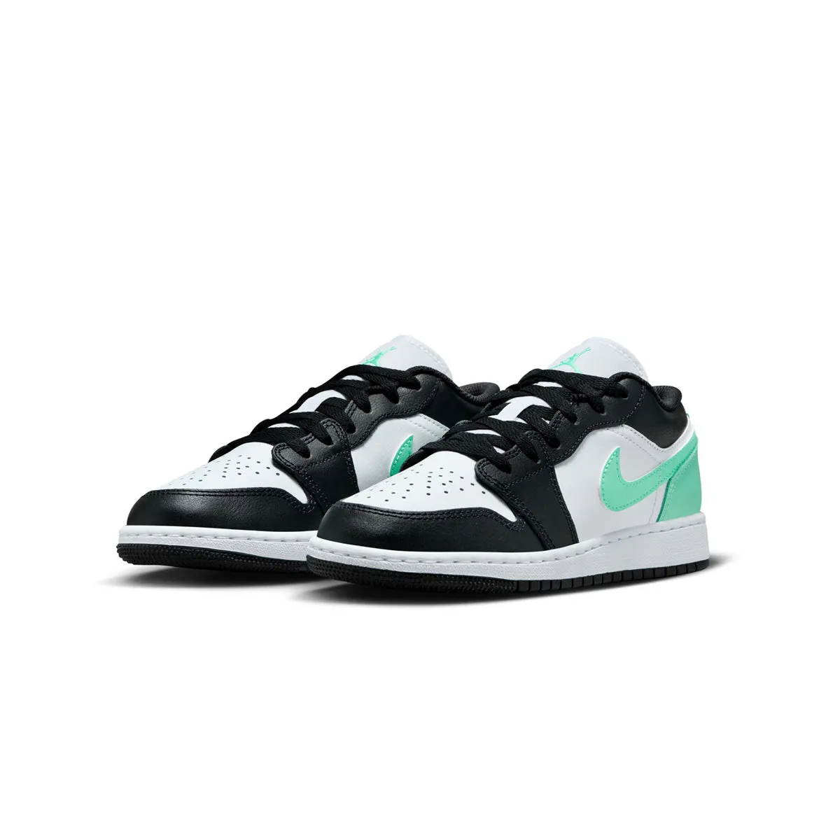 Kids Air Jordan 1 Low 'White Green Glow' Walking Shoes Sustainable Shoes