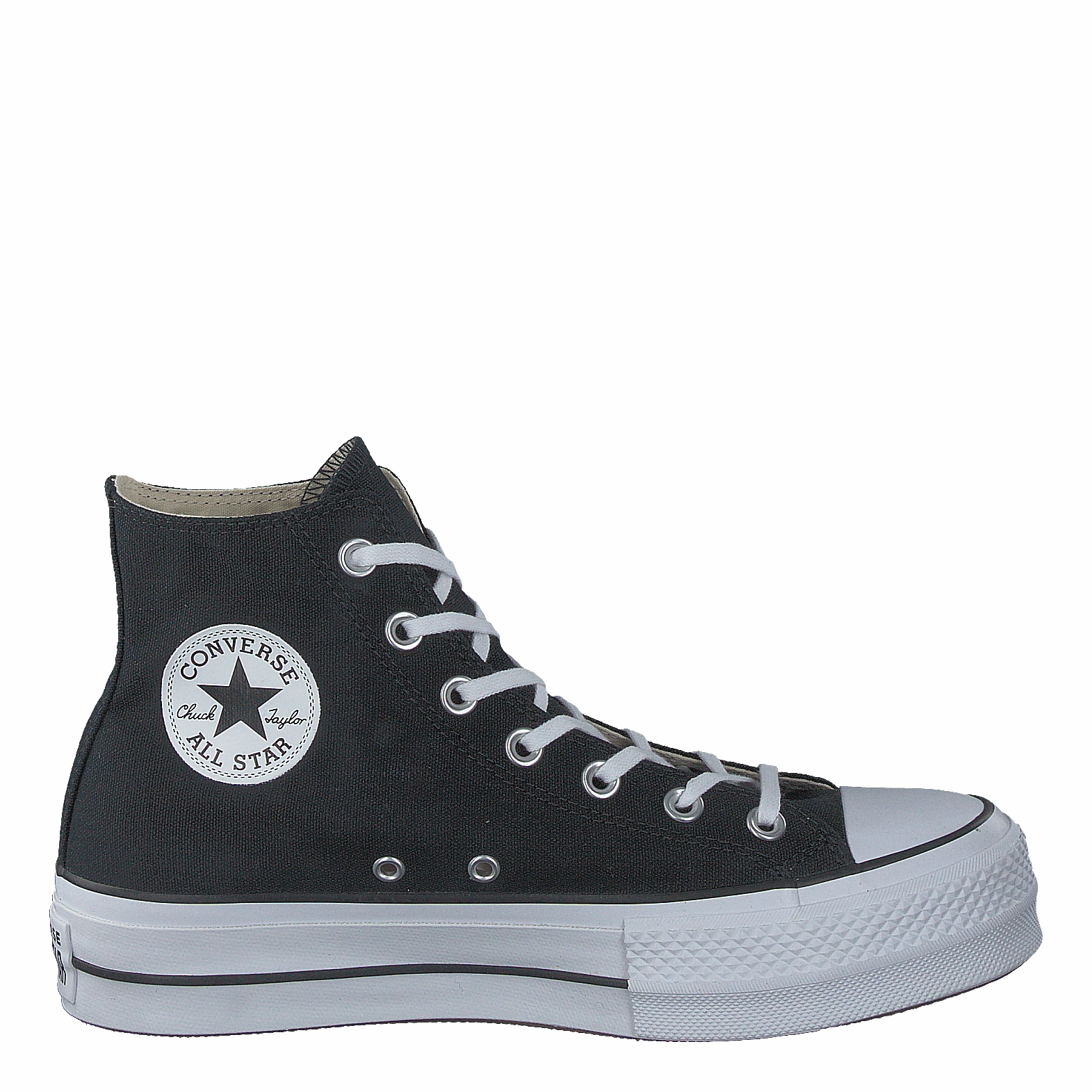 Chuck Taylor All Star Lift Black/White/White Walking Shoes Machine Washable
