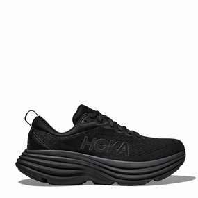 Cushioned Odor Control Hoka Bondi 8 Trainer Black / Black