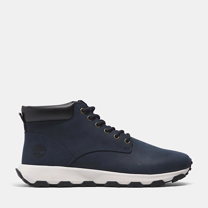Smart Casual Footwear Timberland | Men'S Sneakers | Mid Lace Chukka Windsor Park Navy Blue | Blue