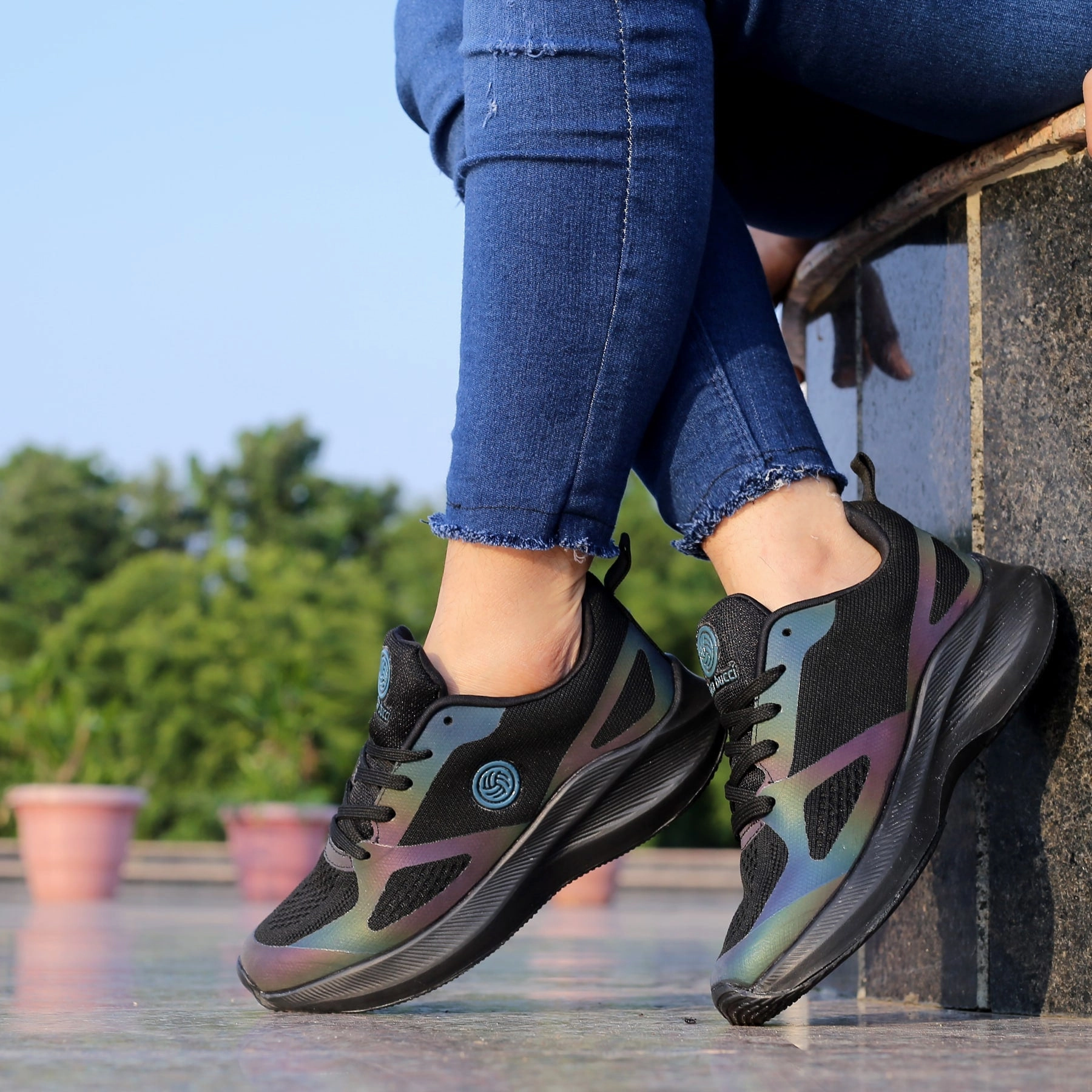 Bacca Bucci Rainbow Women All-Day Wear Joggers Running Walking Gym Training Shoes Durable Shoes