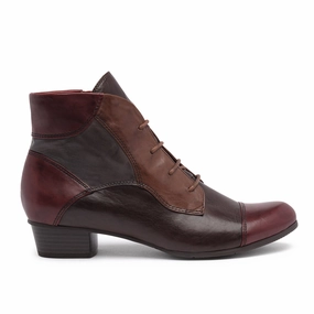 Water Resistant Minimal Footwear Regarde Le Ciel | Women'S Boots | Stefany 123 Glove Tdm / Muddy / Sangria | Red