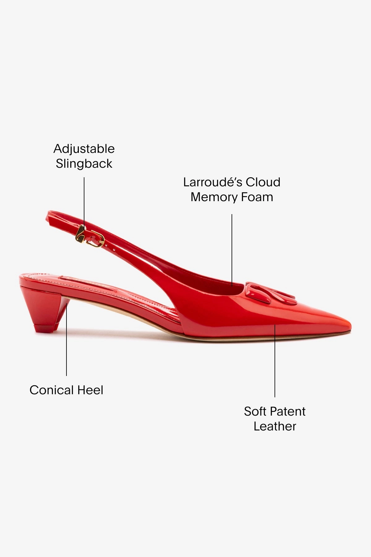 Kaitlan Ll Low Pump In Scarlet Patent Leather Odor Resistant