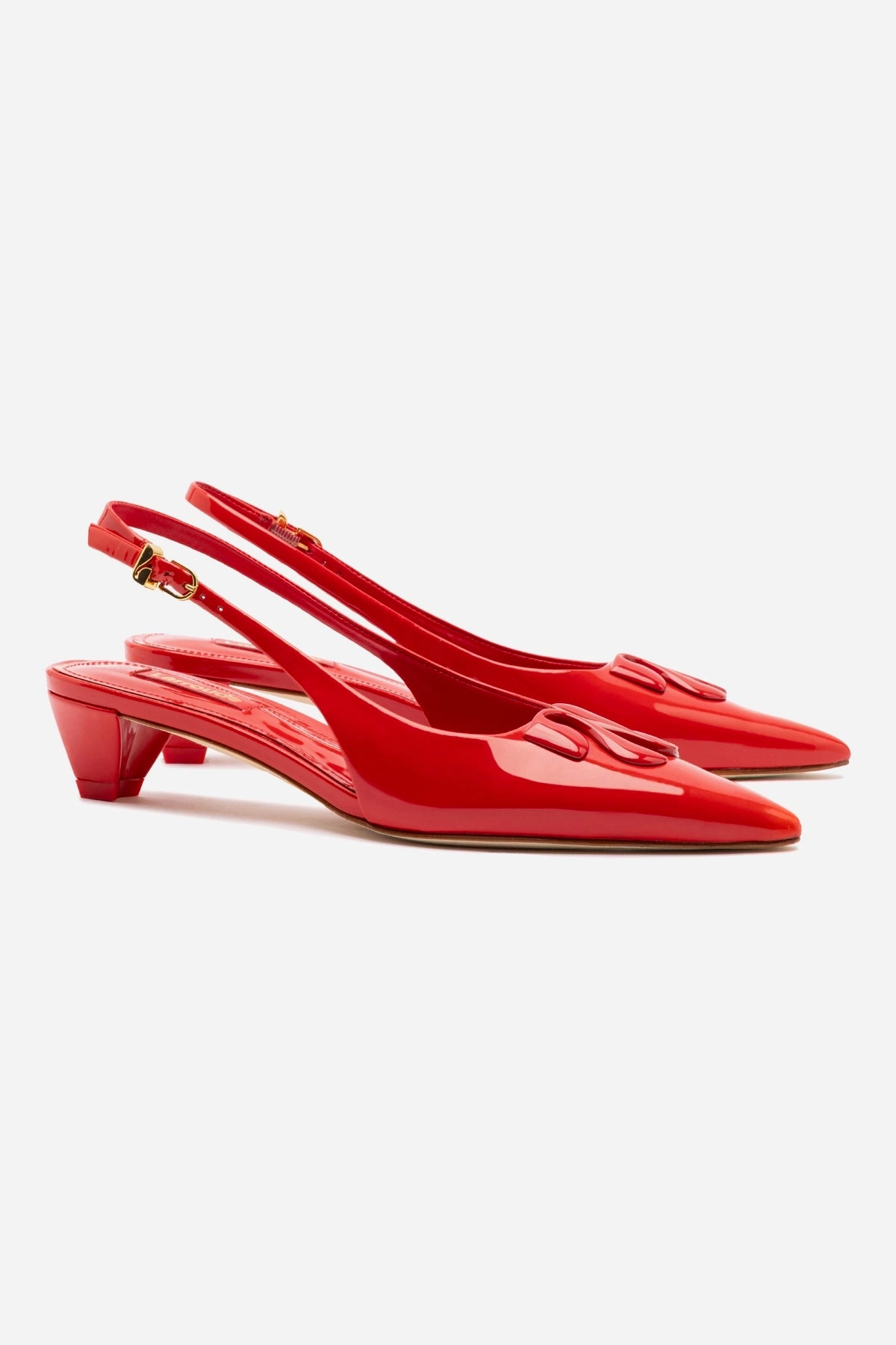 Kaitlan Ll Low Pump In Scarlet Patent Leather Statement Footwear