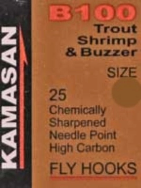 Kamasan B100 Trout Shrimp & Buzzer Fly Hooks