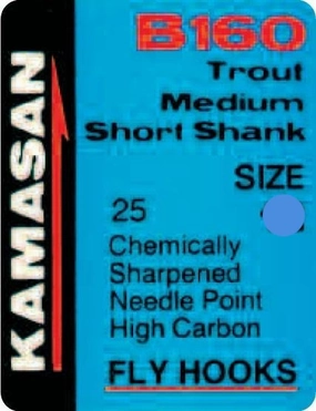 Kamasan B160 Trout Medium Short Shank Fly Hooks