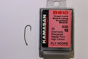 Kamasan B810 Trout Lure Extra Long shank fly hooks