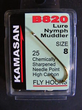 Kamasan B820 Lure Nymph Muddler Fly Hooks