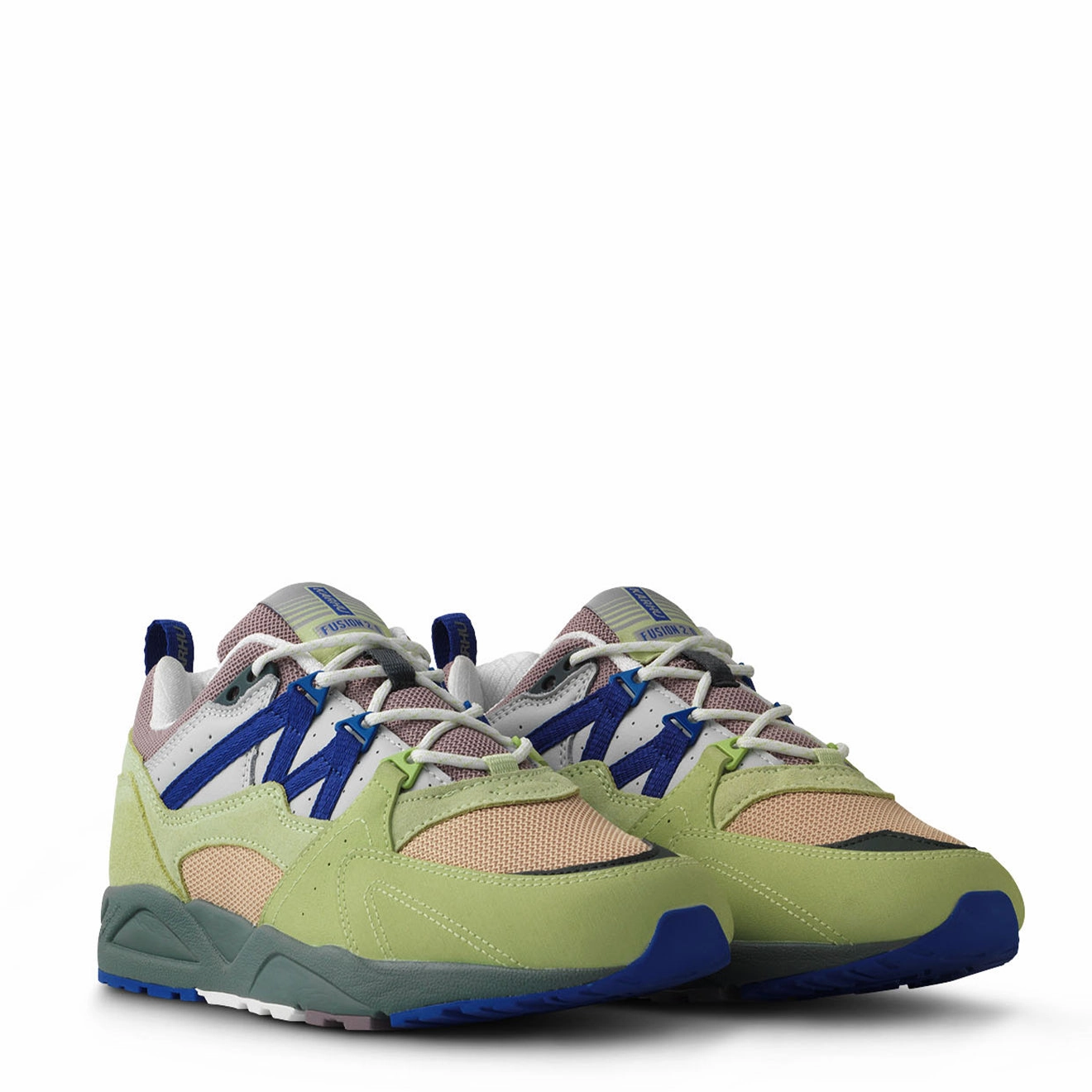 Streetwear Footwear Minimalist Shoes Karhu Fusion 2.0 Trainer Shadow Lime / Amparo Blue