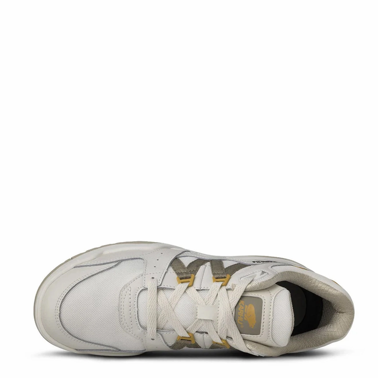 Karhu Fusion Xt Trainer Blanc De Blanc / Vintage Khaki Travel Shoes Easy On Off