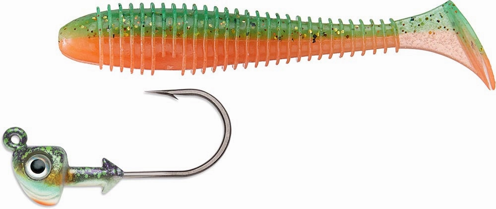 Keitech 3.8 Inch Fat Swing Impact & VMC Boxer Swimbait Jighead Combo