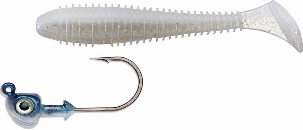 Keitech 3.8 Inch Fat Swing Impact & VMC Boxer Swimbait Jighead Combo