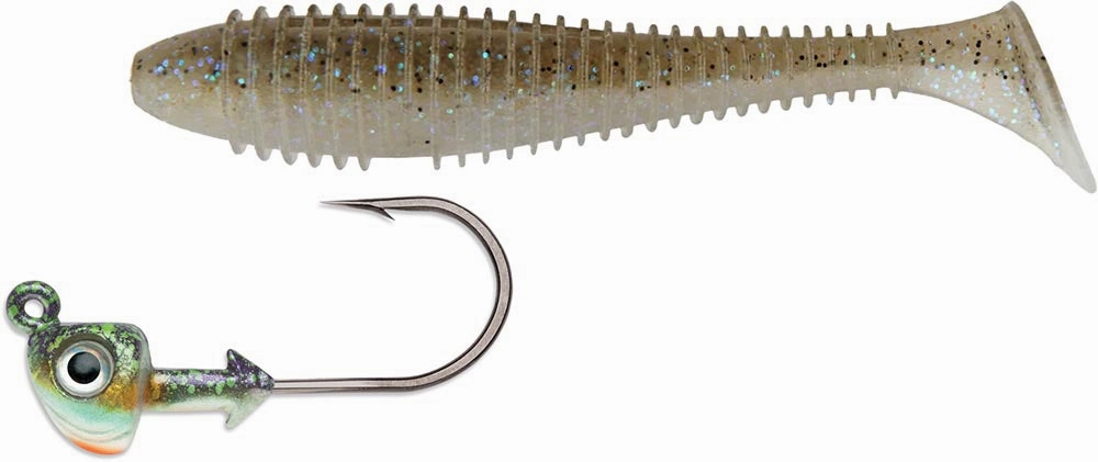 Keitech 3.8 Inch Fat Swing Impact & VMC Boxer Swimbait Jighead Combo