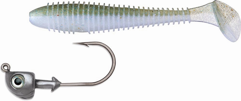 Keitech 3.8 Inch Fat Swing Impact & VMC Boxer Swimbait Jighead Combo