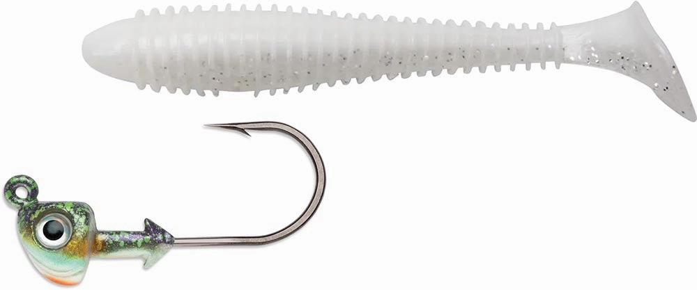 Keitech 3.8 Inch Fat Swing Impact & VMC Boxer Swimbait Jighead Combo