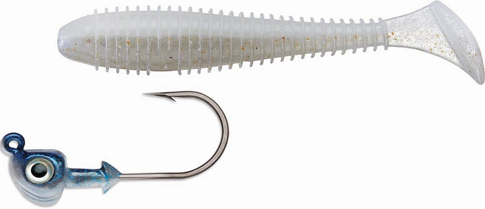 Keitech 3.8 Inch Fat Swing Impact & VMC Boxer Swimbait Jighead Combo
