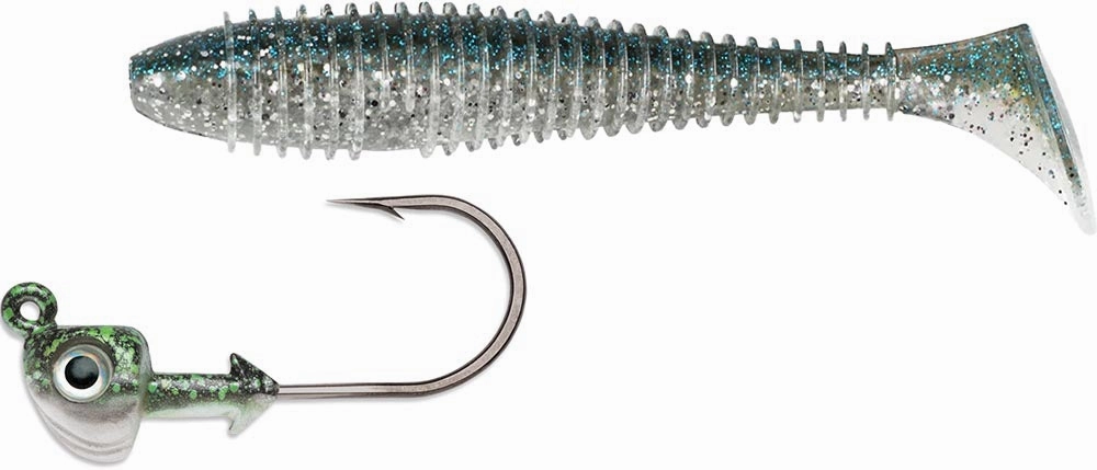 Keitech 3.8 Inch Fat Swing Impact & VMC Boxer Swimbait Jighead Combo