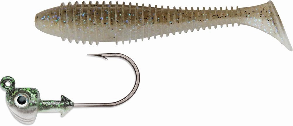 Keitech 3.8 Inch Fat Swing Impact & VMC Boxer Swimbait Jighead Combo