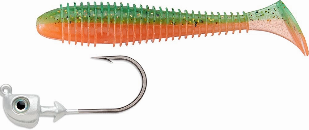 Keitech 3.8 Inch Fat Swing Impact & VMC Boxer Swimbait Jighead Combo