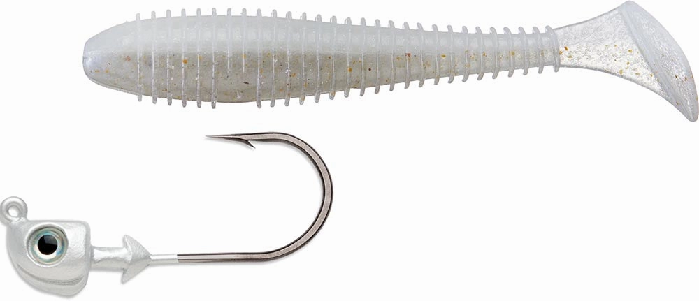 Keitech 3.8 Inch Fat Swing Impact & VMC Boxer Swimbait Jighead Combo