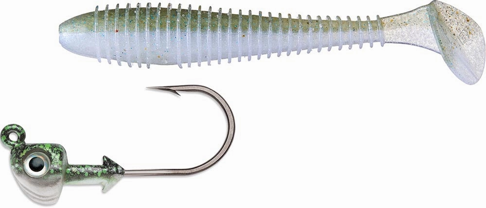 Keitech 3.8 Inch Fat Swing Impact & VMC Boxer Swimbait Jighead Combo