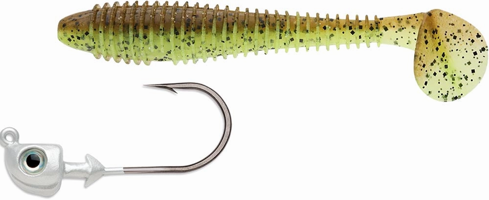 Keitech 3.8 Inch Fat Swing Impact & VMC Boxer Swimbait Jighead Combo