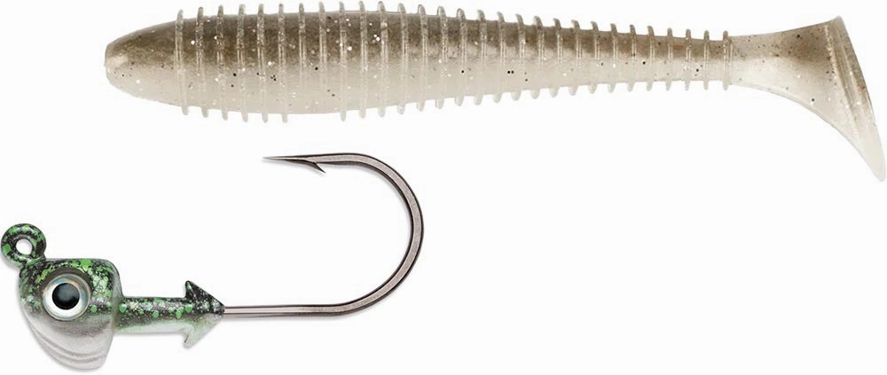 Keitech 3.8 Inch Fat Swing Impact & VMC Boxer Swimbait Jighead Combo