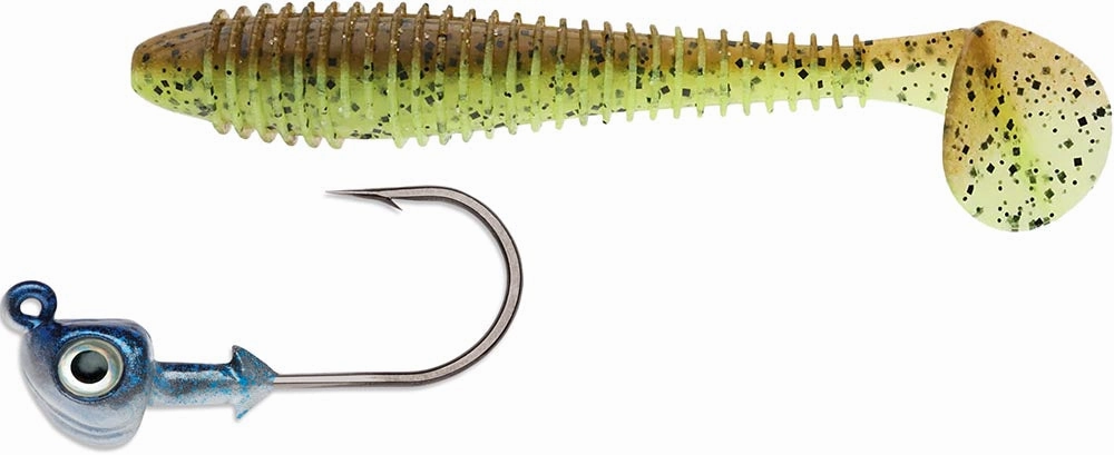 Keitech 3.8 Inch Fat Swing Impact & VMC Boxer Swimbait Jighead Combo