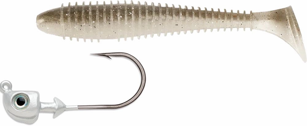 Keitech 3.8 Inch Fat Swing Impact & VMC Boxer Swimbait Jighead Combo