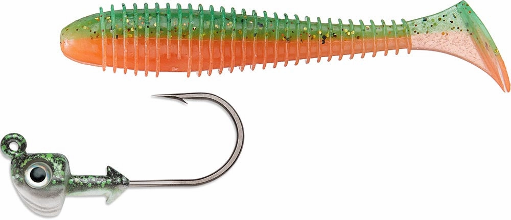 Keitech 3.8 Inch Fat Swing Impact & VMC Boxer Swimbait Jighead Combo