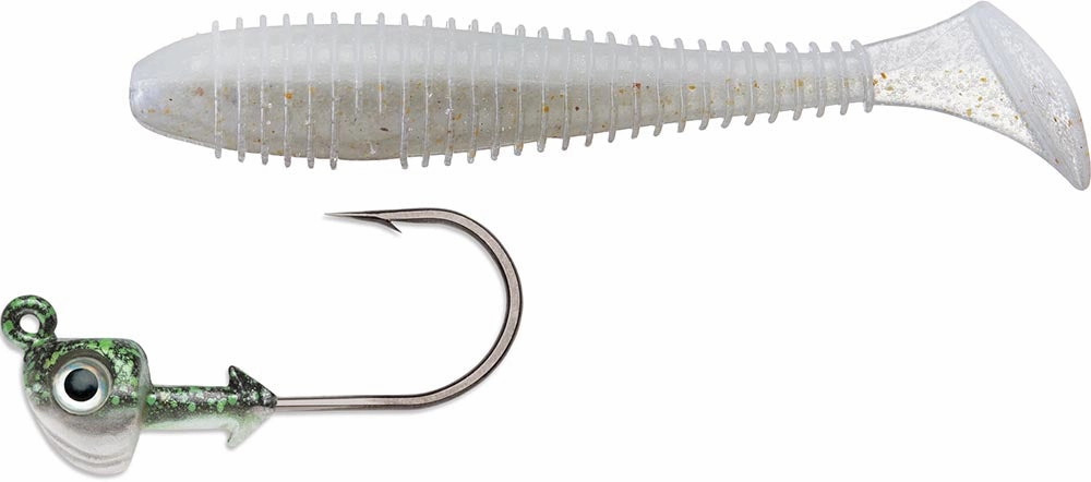 Keitech 3.8 Inch Fat Swing Impact & VMC Boxer Swimbait Jighead Combo