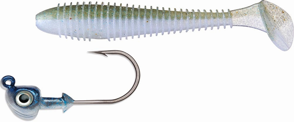 Keitech 3.8 Inch Fat Swing Impact & VMC Boxer Swimbait Jighead Combo