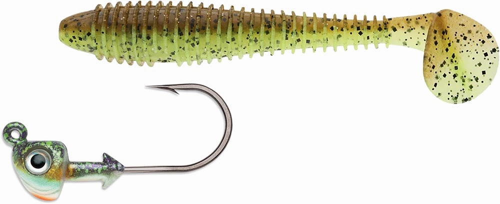 Keitech 3.8 Inch Fat Swing Impact & VMC Boxer Swimbait Jighead Combo
